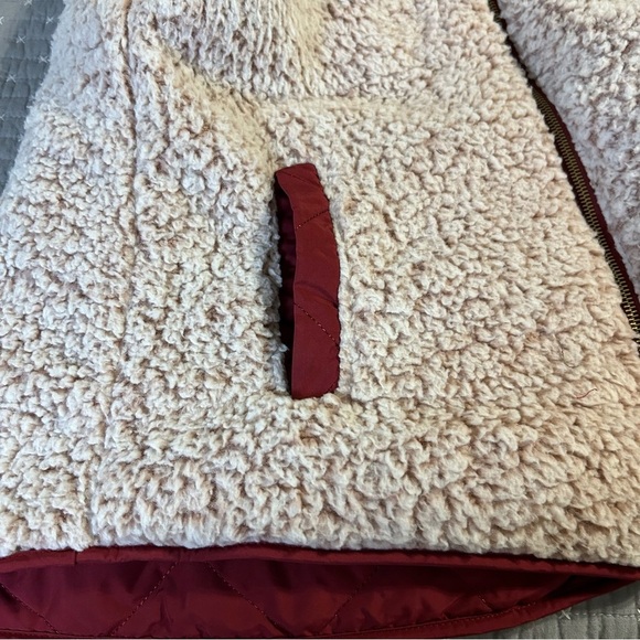 Love Tree Women’s Reversible Quilted Vest Wine and Pink Size L - Picture 6 of 7